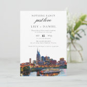 Nashville Elopement Wedding Reception Kaart (Staand voorkant)