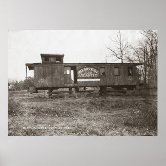 Nashville en Atlantic Railroad Caboose Poster