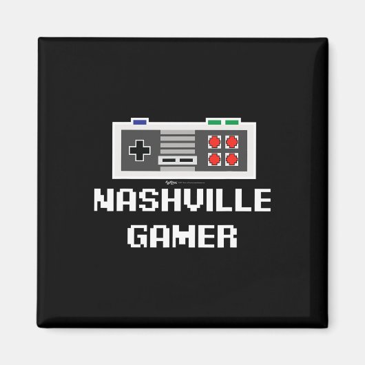 Nashville Gamer 8-bit Stad Magneet (Voorkant)