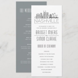 Nashville gestileerde skyline | Huwelijksprogramma Kaart