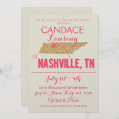 Nashville Gold Bachelorette Party Uitnodiging (Voorkant / Achterkant)
