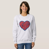 Nashville Groovy Heart Design – Retro Psychedelic Trui (Voorkant volledig)