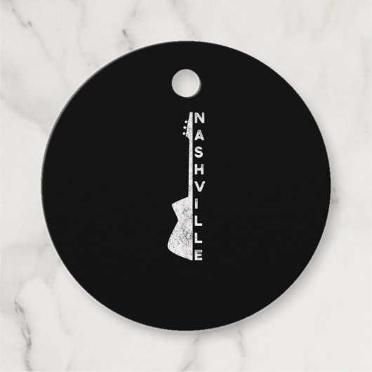 Nashville Guitar Country Music Lovers Gifts Bedankjes Labels (Voorkant)