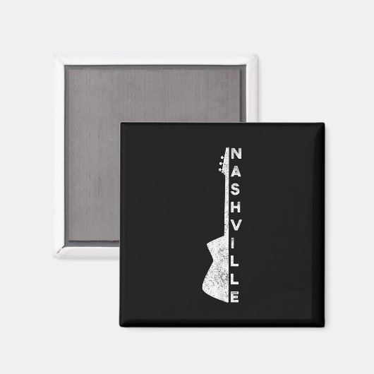 Nashville Guitar Country Music Lovers Gifts Magneet (Voorkant / Achterkant)