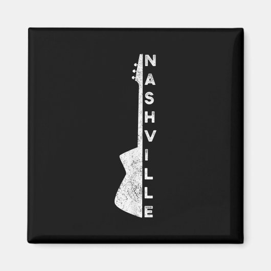 Nashville Guitar Country Music Lovers Gifts Magneet (Voorkant)