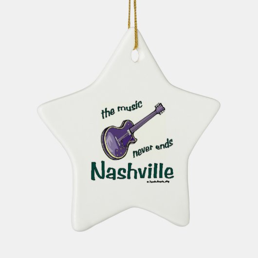 Nashville Guitar Keramisch Ornament (Rechts)