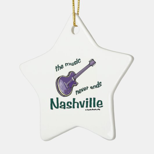 Nashville Guitar Keramisch Ornament (Links)