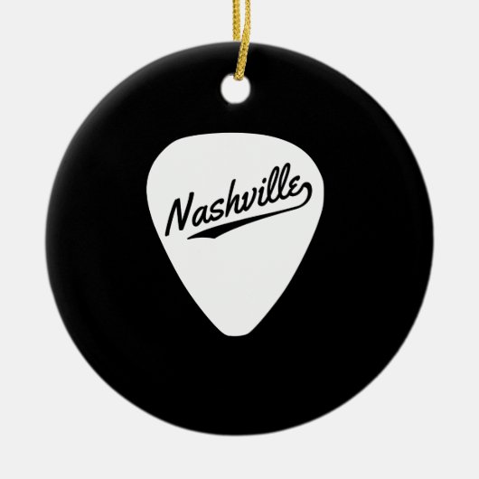 Nashville Guitar Pick Keramisch Ornament (Voorkant)