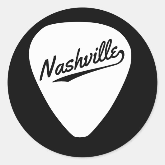 Nashville Guitar Pick Sticker (Voorkant)