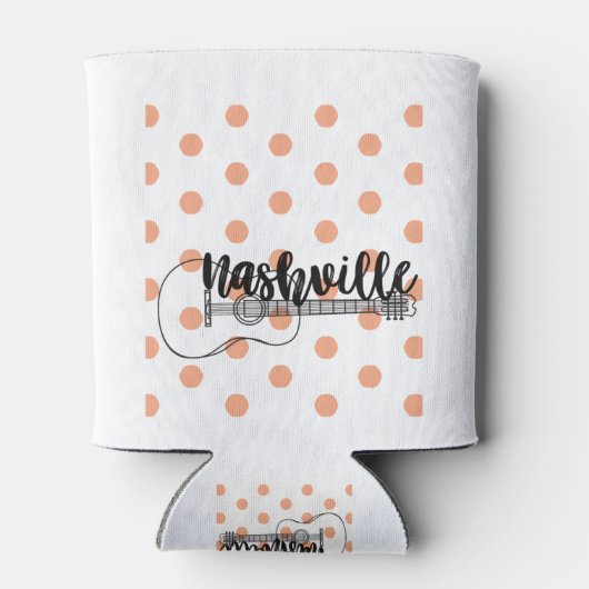 Nashville guitar polka dot design blikjeskoeler (Achterkant)