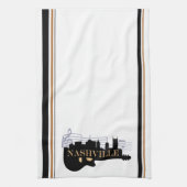 Nashville Guitar Skyline Kitchen Towel 16 x 24 inc Theedoek (Verticaal)