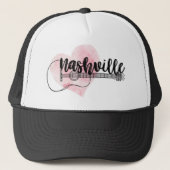 Nashville Guitar waterverf hartontwerp Trucker Pet (Voorkant)