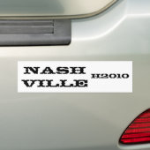 Nashville, H2010-bumpersticker Bumpersticker (Op auto)