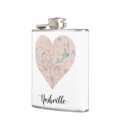 Nashville Heart Map Heupfles (Links)