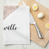 Nashville Heart Map Theedoek (Quarter Fold)