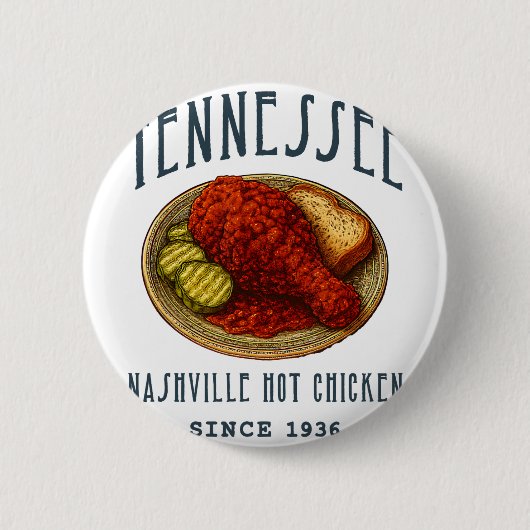 Nashville Hot Chicken Ronde Button 5,7 Cm (Voorkant)