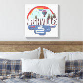 Nashville in design canvas afdruk (Insitu (Slaapkamer))