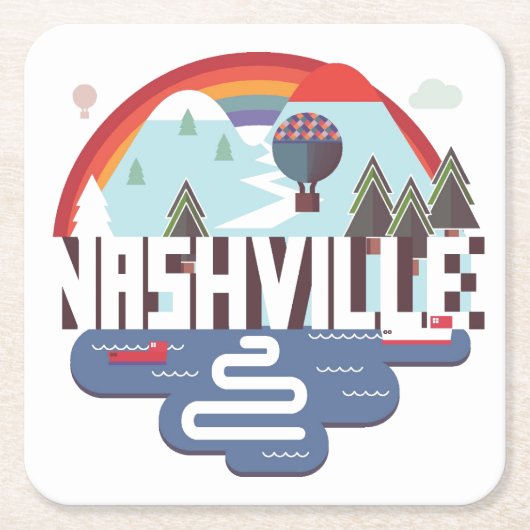 Nashville in design kartonnen onderzetters (Voorkant)
