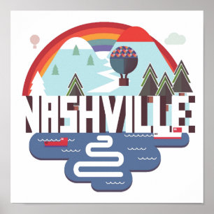 Nashville in design poster