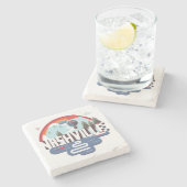 Nashville in design stenen onderzetter (Zijkant)