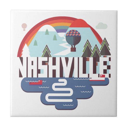 Nashville in design tegeltje (Voorkant)