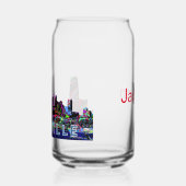 Nashville in graffiti met monogram blikvorm glas (Links)