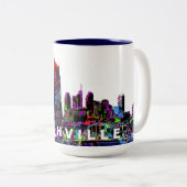 Nashville in graffiti tweekleurige koffiemok (Voorkant rechts)