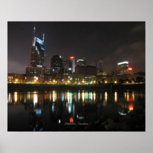 Nashville in Night Poster