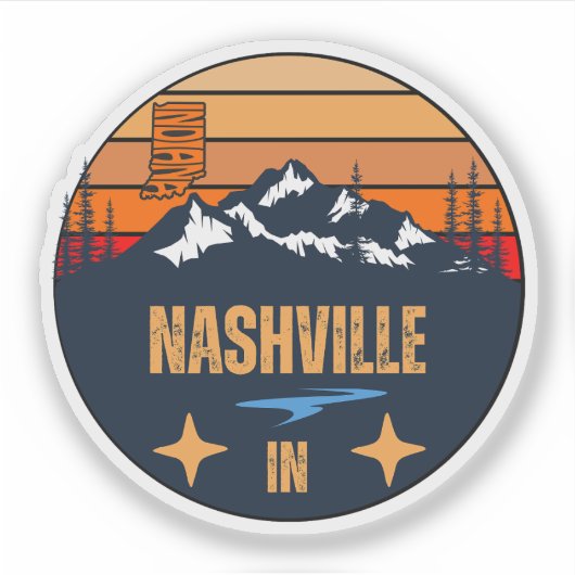 Nashville, Indiana Sticker (Voorkant)