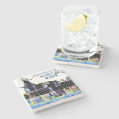 Nashville is Music City Marble Onderzetter (Zijkant)