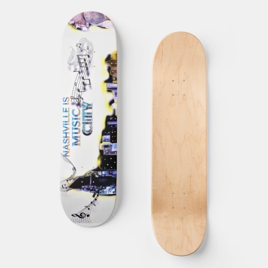 Nashville is Music City Skateboard (Voorkant)