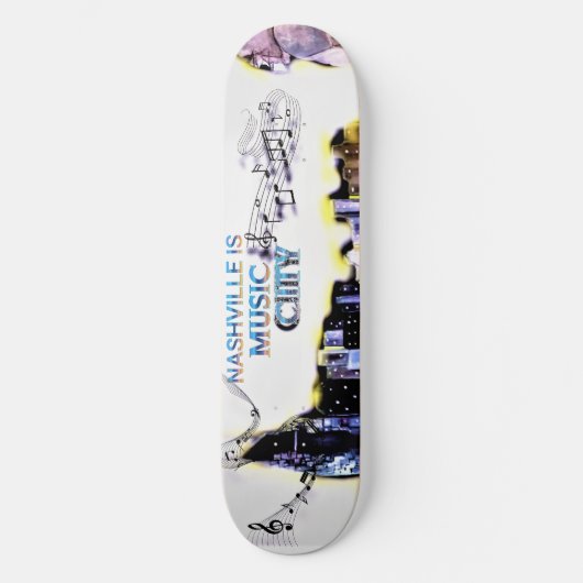 Nashville is Music City Skateboard (Voorkant)