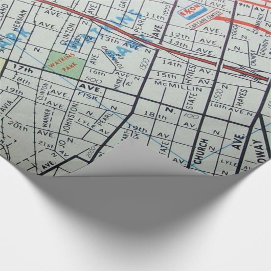 NASHVILLE  kaart Cadeaupapier (Hoek)