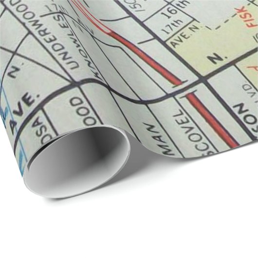 NASHVILLE  kaart Cadeaupapier (Rol Hoek)