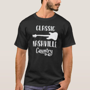 Nashville Klassieke Countrymuziek Tennessee Gitaar T-shirt