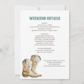 Nashville Laatste Rodeo Boots Bachelorette Party I Kaart (Achterkant)