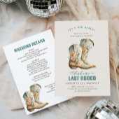 Nashville Laatste Rodeo Boots Bachelorette Party I Kaart
