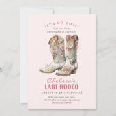 Nashville Laatste Rodeo Boots Bachelorette Party Kaart (Voorkant)