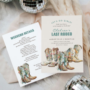 Nashville Laatste Rodeo Boots Bachelorette Party Kaart