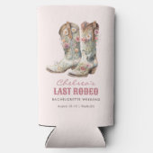 Nashville Laatste Rodeo Boots Bachelorette Party Seltzer Blikjeskoeler (Achterkant)