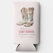 Nashville Laatste Rodeo Boots Bachelorette Party Seltzer Blikjeskoeler (Voorkant)