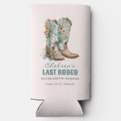 Nashville Laatste Rodeo Boots Bachelorette Party Seltzer Blikjeskoeler (Achterkant)