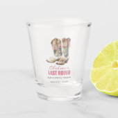 Nashville Laatste Rodeo Boots Bachelorette Party Shot Glas (Voorkant)