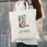 Nashville Laatste Rodeo Boots Bachelorette Party Tote Bag<br><div class="desc">Nashville Last Rodeo Boots Bachelorette Party canvas tas is ideaal voor uw Nash Bash! Schattige bloemenlaarzen accentueren deze vrijgezellenfeestgunst.</div>