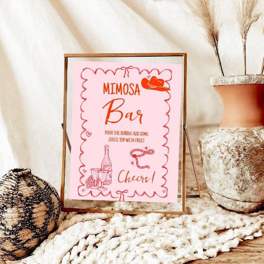 Nashville Laatste Rodeo Mimosa Bar Tafelbord Poster