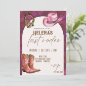 Nashville Laatste Rodeo vrijgezellenfeest Kaart (Staand voorkant)