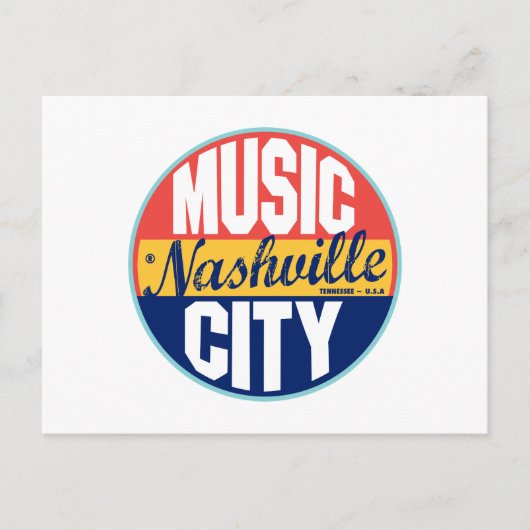 Nashville  Label Briefkaart (Voorkant)