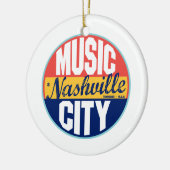 Nashville  Label Keramisch Ornament (Links)
