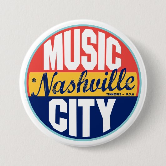 Nashville  Label Ronde Button 7,6 Cm (Voorkant)