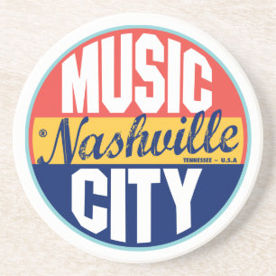 Nashville  Label Zandsteen Onderzetter